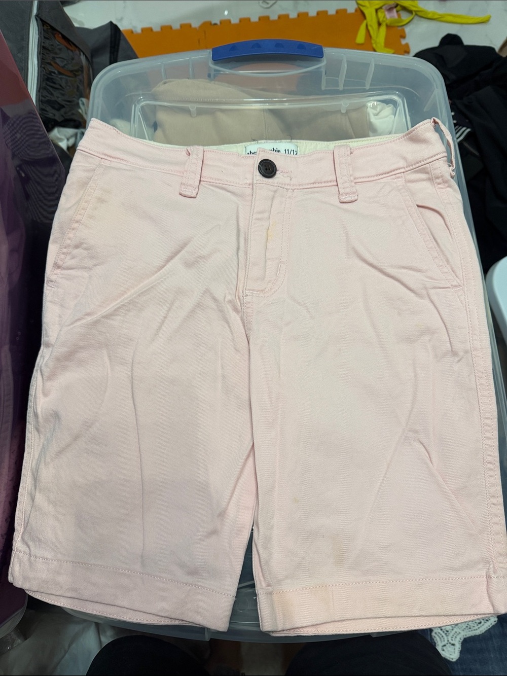 abercrombie kids Pale Pink Chino Shorts